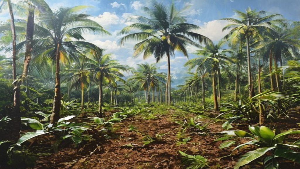 Ilustrasi perkebunan kelapa sawit